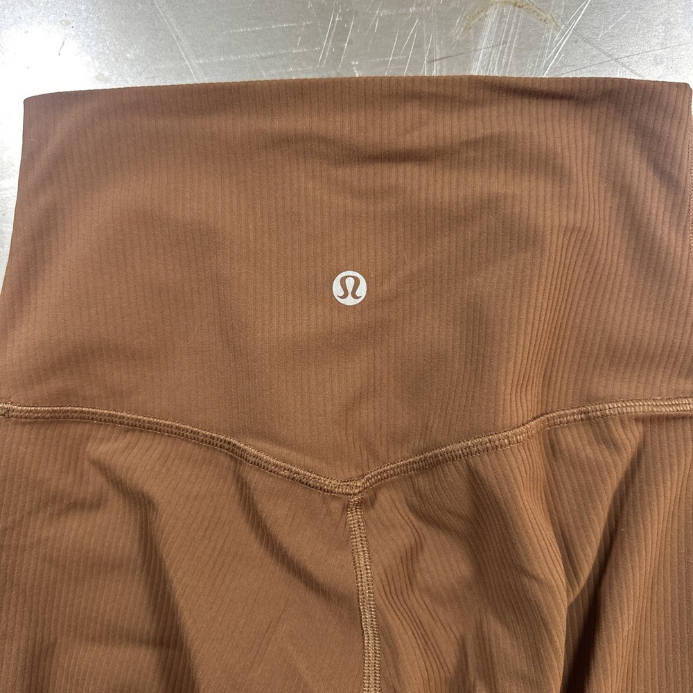 Lululemon Align High Rise Ribbed Pant Legging Women's Brown Size 2 EUC Inseam 25 - Picture 6 of 8